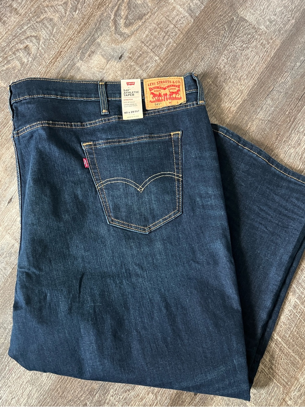 Levi's 541 Athletic Taper Stretch Big & Tall Jeans- Size 60x28